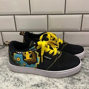 Heelys Size 6 Minecraft Pro 20 Prints Skate Shoes Black Yellow Youth 317001